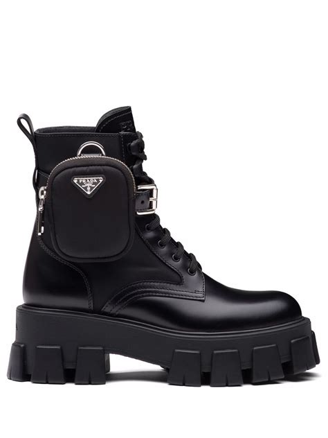 botines de prada|prada combat boots with pouches.